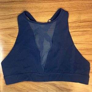 Kit and Ace High Neck Bra - Navy Blue